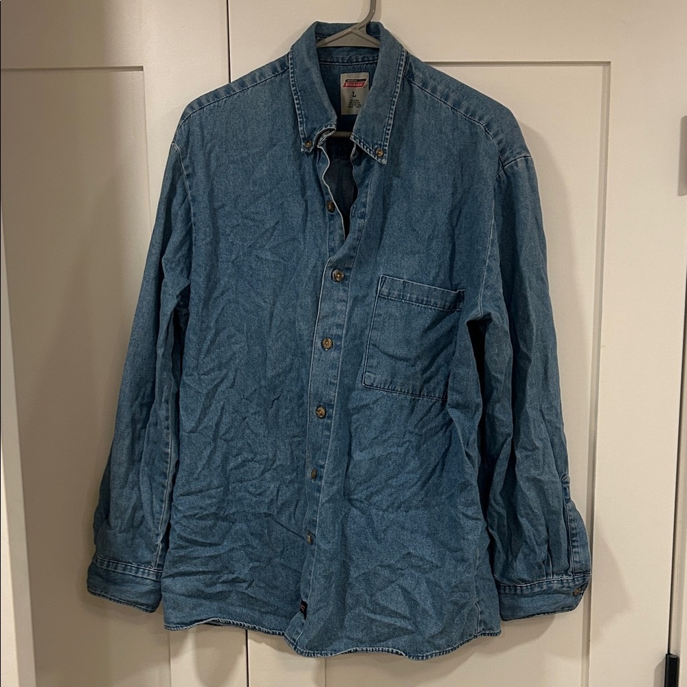 Dickies Blue Denim Button Down shirt